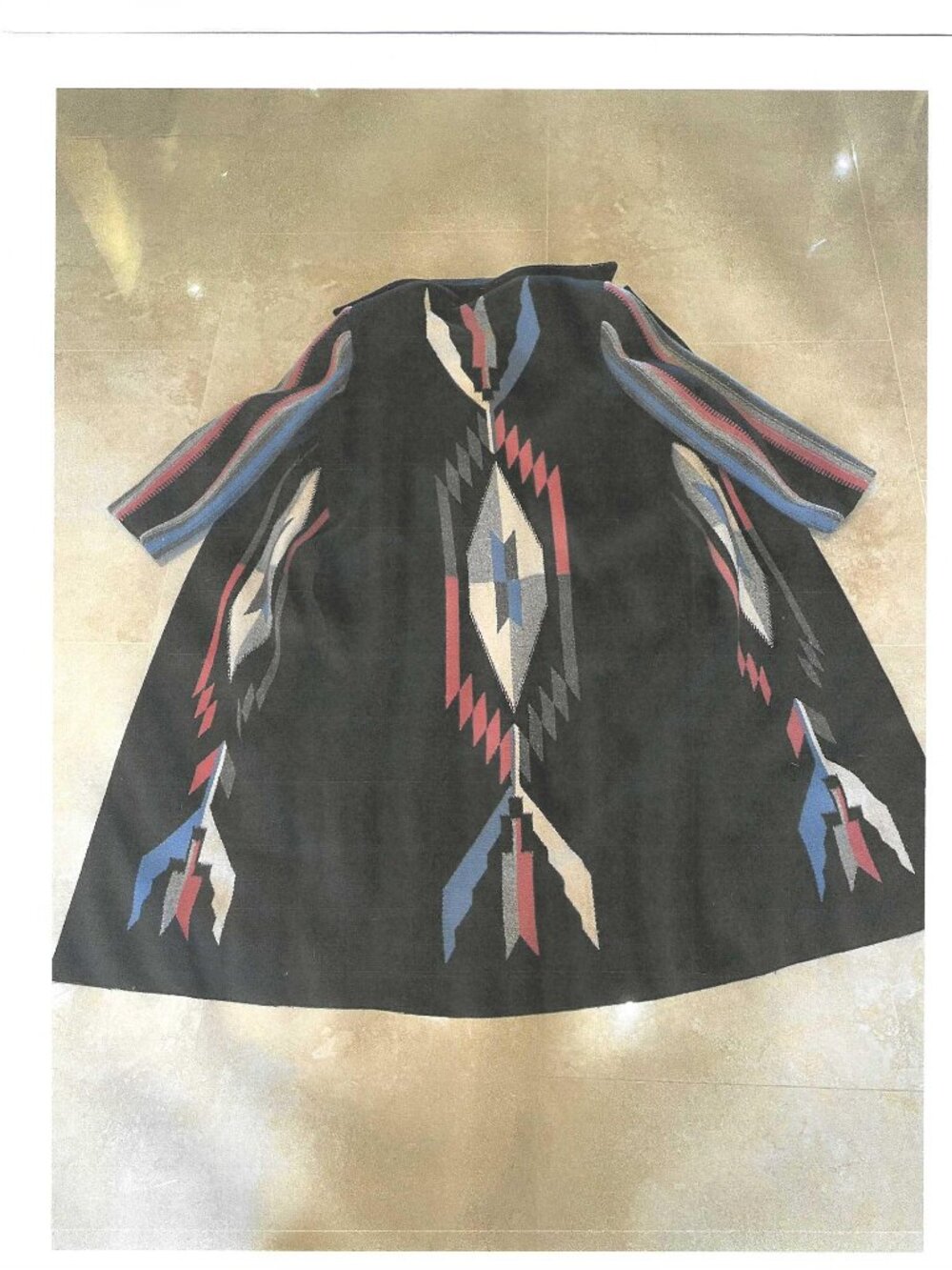 Women's Navajo Rug Coat 100% wool by Manuel
